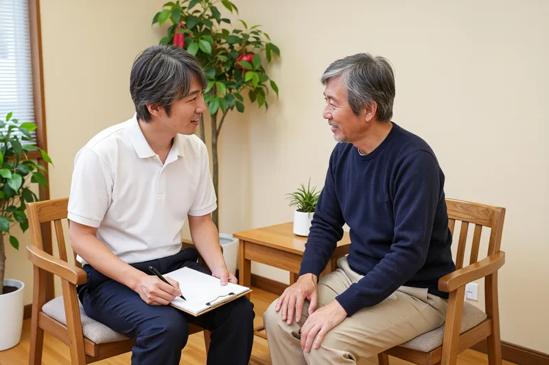 院長がお客さまの話を聞く様子